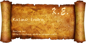 Kalauz Endre névjegykártya