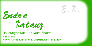 endre kalauz business card